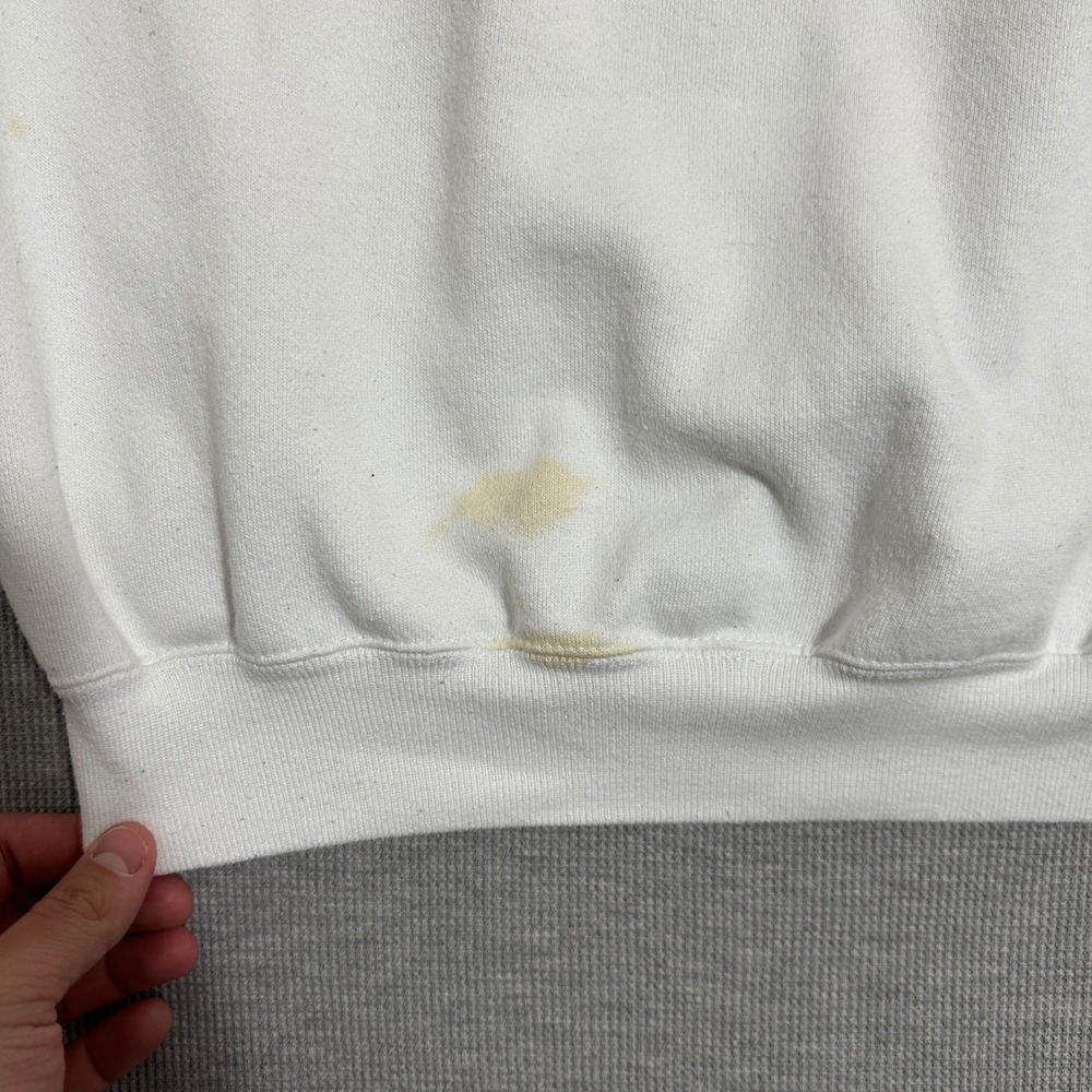 Vintage Hanes Ring Leader Dog Mice Graphic Sweatshirt White Mens XL - Picture 3 of 12